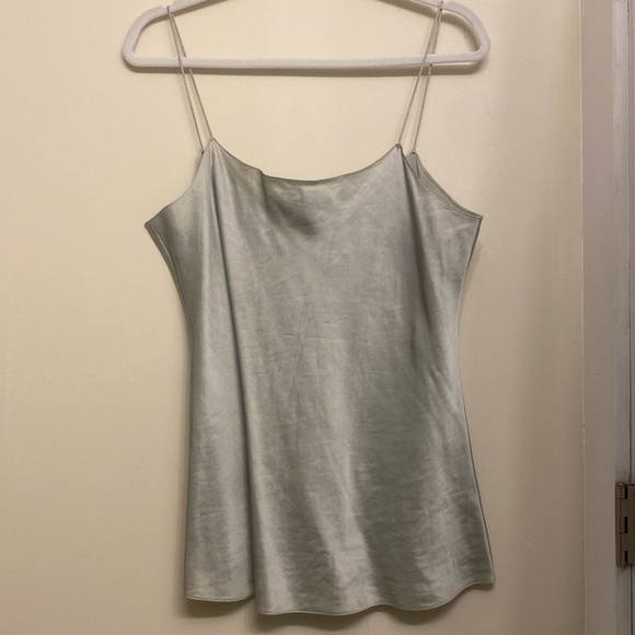 Theory Teah Camisole Linen Sheen Silver Fog - Picture 3 of 5